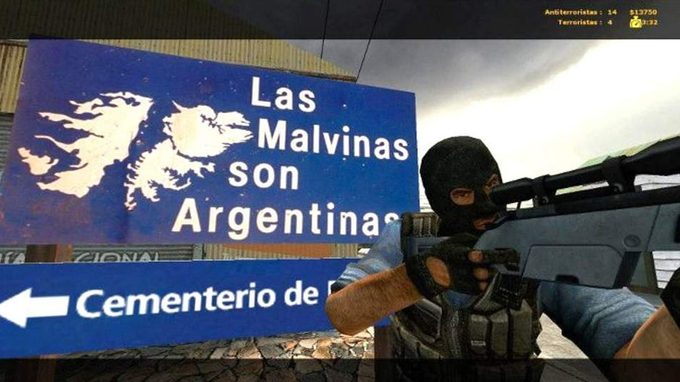 Counter-Strike: Malvinas, en una captura del sitio Sky News.