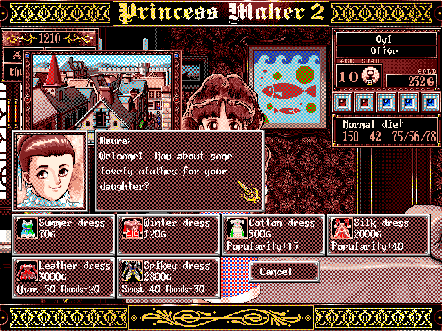 En 1995 no existían juegos como Princess Maker 2 en el mercado norteamericano.