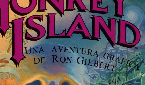El crédito de Ron Gilbert se repite hasta en las versiones internacionales.