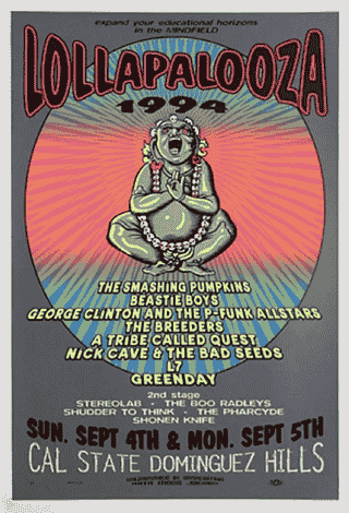 Poster de una de las últimas fechas de Lollapalooza 1994