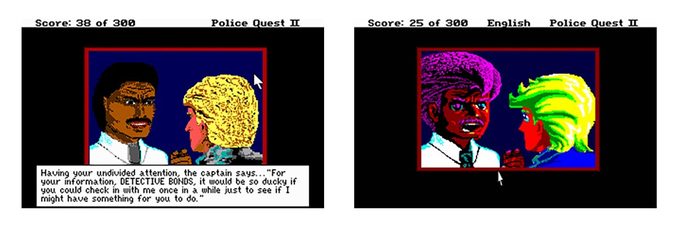 Sierra Japón alteró “ ligeramente ” el arte del Police Quest II original.