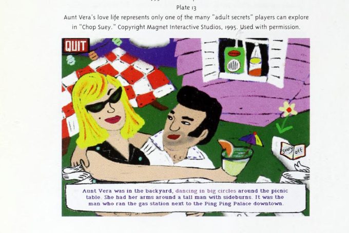 Foto de Chop Suey en la sección central de “From Barbie to Mortal Kombat” (Cassell, Jenkins, editores)