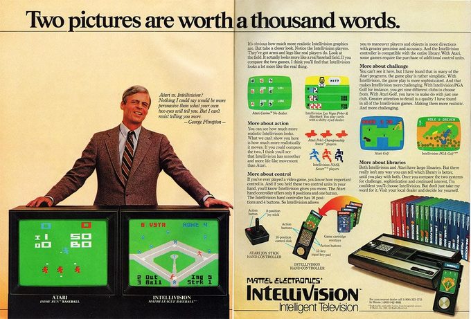 George Plimpton era una especie de intelectual pop, un editorialista y escritor de bastante notoriedad que fue durante años la cara de Intellivision.