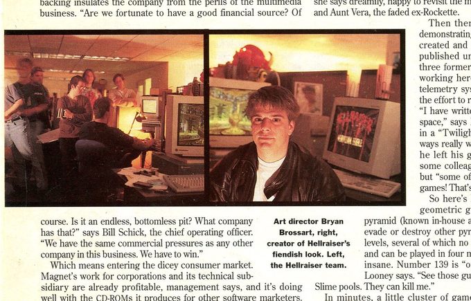 El equipo del nunca lanzado juego de Hellraiser de Magnet Interactive.