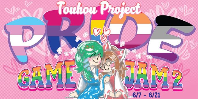 Banner de la segunda Pride Game Jam de Touhou.