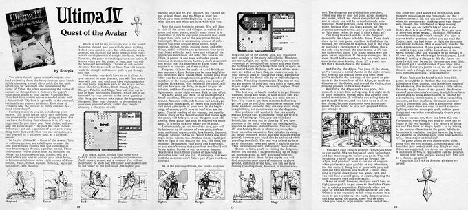 La reseña de Ultima IV en Computer Gaming World concluye con que “va a ser un clásico”. Y sí, Roe R. Adams III era editor de la sección en ese momento. Eran otros tiempos.