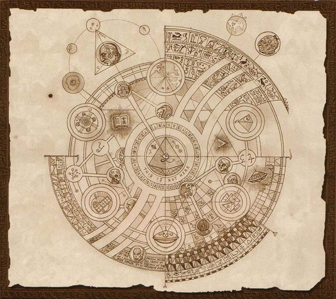 Una de las ilustraciones del manuscrito. El falsificador se había tomado el trabajo de “envejecer” las hojas usando té y secándolas al sol.