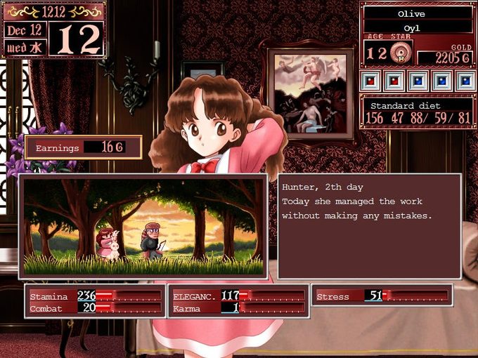 La reedición de Princess Maker 2 no usa la traducción de Softegg. Una pena.