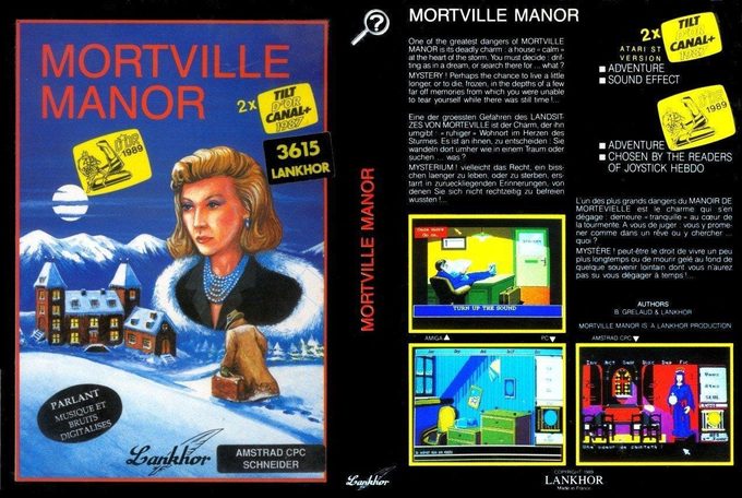Reedición de 1988 de La Manoir de Mortvielle con texto en varios idiomas y el nombre más marketinero de “Mortville Manor”