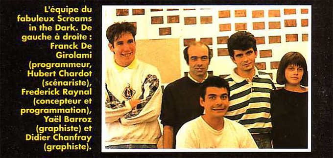 El equipo entero de Alone in the Dark en una preview de Tilt. Sí, Raynal todavía tenía esa pelambre en el ‘92.