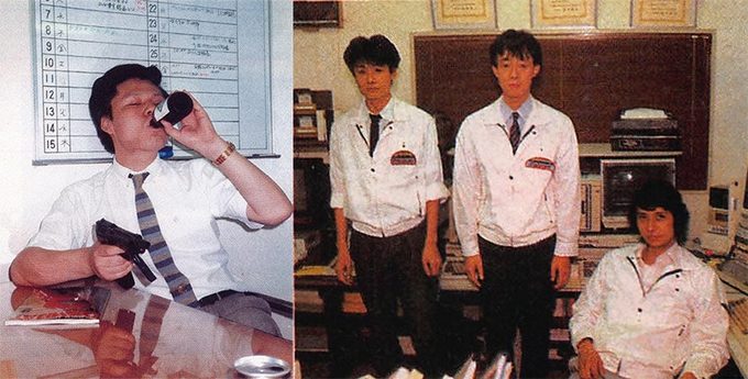 Masayuki Kato (izquierda y sí, es una foto oficial). A la derecha, Koichi Hatakeyama, Masaya Hashimoto y Yoshio Kiya,